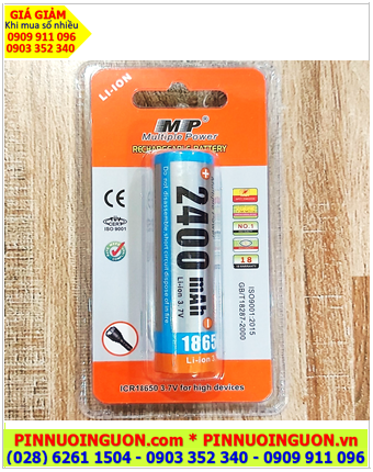 Pin Quạt điện, Pin Quạt có cổng USB _Pin sạc MP 18650-3.7v-2600mAh, Pin đèn Pin 18650-3.7v-2400mAh